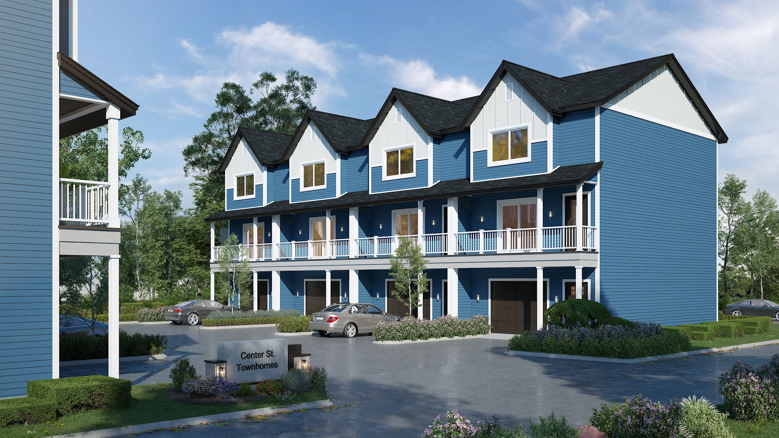 Center St. Townhomes Rendering